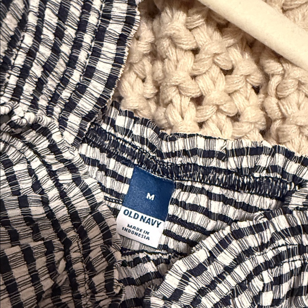 Old Navy Blue Gingham Smocked Sundress - Picture 2 of 4
